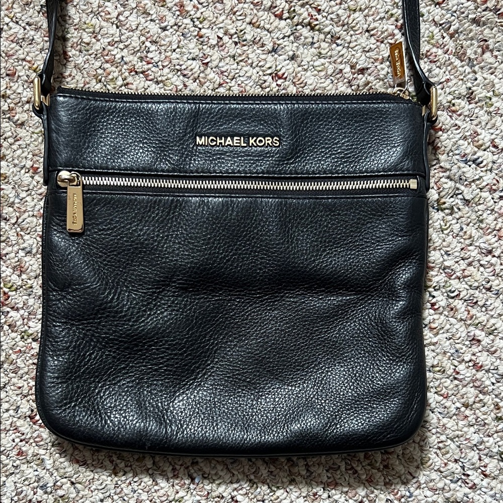 Michael Kors Black Leather Shoulder Bag
